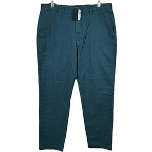Banana Republic Lived-In Chino Pants Mens 34x40 Athletic Fit Blue Teal New